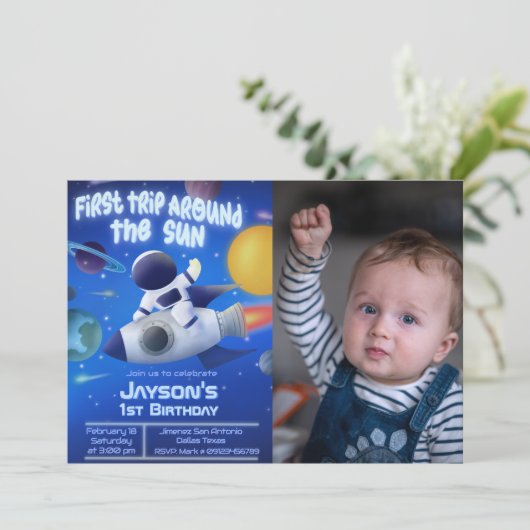 First Trip のまわりに the Sun with Photo 招待状 (スタンド正面)