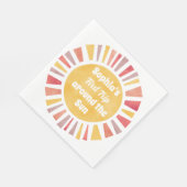 First Trip Around Sun Ballon For Girl スタンダードランチョンナプキン (角)