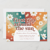 First Trip Around the Sun | レトロダイジーレインボー 招待状 (正面)