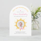 First Trip Around the Sun 1st Birthday Invitation 招待状 (スタンド正面)