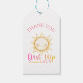 First trip around the Sun 1st Birthday Party ギフトタグ (正面)