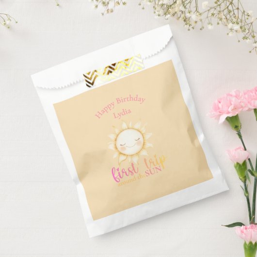 First trip around the Sun 1st Birthday Party フェイバーバッグ (封をした状態)