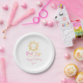 First trip around the Sun 1st Birthday Party  ペーパープレート (パーティー)