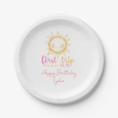 First trip around the Sun 1st Birthday Party  ペーパープレート (正面)