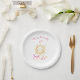 First trip around the Sun 1st Birthday Party ペーパープレート