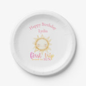 First trip around the Sun 1st Birthday Party ペーパープレート (正面)