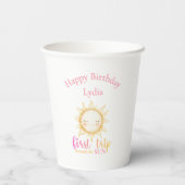 First trip around the Sun 1st Birthday Party 紙コップ (裏面)