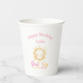 First trip around the Sun 1st Birthday Party 紙コップ (正面)