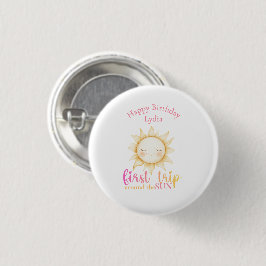 First trip around the Sun 1st Birthday Party 缶バッジ