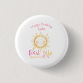First trip around the Sun 1st Birthday Party 缶バッジ (正面)