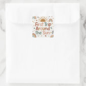 First Trip Around the Sun Birthday – 1st BDAY Squ スクエアシール (バッグ)