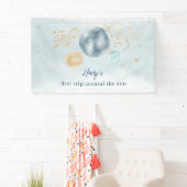 First Trip Around The Sun Birthday Banner Backdrop 横断幕 (インサイチュ)