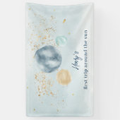 First Trip Around The Sun Birthday Banner Backdrop 横断幕 (縦)