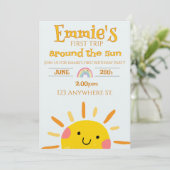 first trip around the sun birthday invitation 招待状 (スタンド正面)