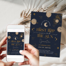 First Trip Around The Sun Birthday Invitation 招待状