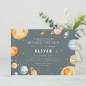 First Trip Around the Sun First Birthday  招待状 (スタンド正面)