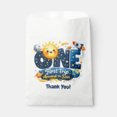 First Trip Around the Sun First Birthday Thank You フェイバーバッグ (正面)