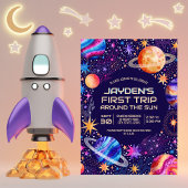 First Trip Around the Sun Galaxy Outer Space 招待状