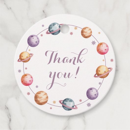 First Trip Around the Sun Girl Birthday Thank You フェイバータグ (正面)