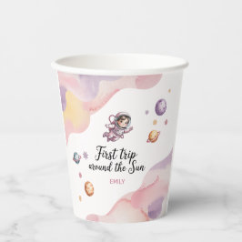 First Trip Around the Sun Girl Pink Birthday 紙コップ
