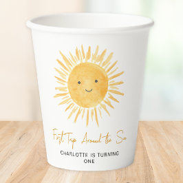 First Trip Around The Sun Girl's Birthday Party 紙コップ