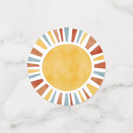 First Trip Around The Sun Invitation コンフェッティ (スモール正面)