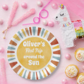 First Trip Around The Sun Invitation ペーパープレート (パーティー)
