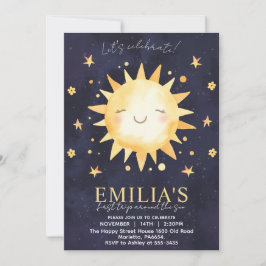 First Trip Around The Sun Invitation for Birthday 招待状