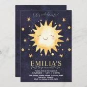 First Trip Around The Sun Invitation for Birthday 招待状 (正面/裏面)