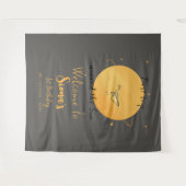 First Trip Around The Sun Paper Airplane Birthday タペストリー (正面(横))