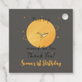 First Trip Around The Sun Paper Airplane Birthday フェイバータグ (裏面)