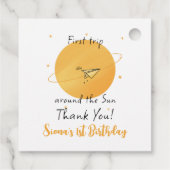 First Trip Around The Sun Paper Airplane Birthday フェイバータグ (裏面)