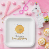 First Trip Around The Sun Paper Airplane Birthday ペーパープレート (パーティー)