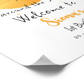 First Trip Around The Sun Paper Airplane Birthday ポスター (角)