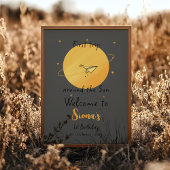 First Trip Around The Sun Paper Airplane Birthday ポスター