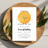 First Trip Around The Sun Paper Airplane Birthday 招待状