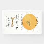 First Trip Around The Sun Paper Airplane Birthday 横断幕 (横)