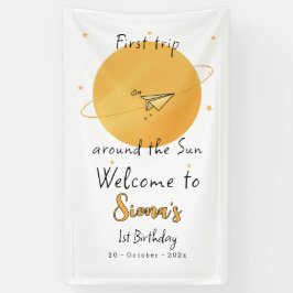 First Trip Around The Sun Paper Airplane Birthday 横断幕