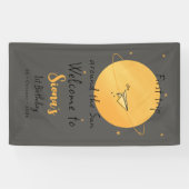 First Trip Around The Sun Paper Airplane Birthday 横断幕 (横)