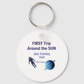 First trip around the sun planet astronaut birthda キーホルダー (裏面)