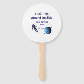 First trip around the sun planet astronaut birthda ハンドファン (裏面)