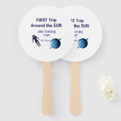 First trip around the sun planet astronaut birthda ハンドファン (正面&裏面)