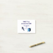 First trip around the sun planet astronaut birthda ポストイット (デスク上)