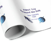 First trip around the sun planet astronaut birthda ラッピングペーパー (ロールコーナー)