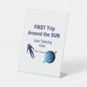 First trip around the sun planet astronaut birthda 台座サイン (正面)