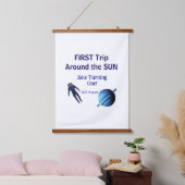 First trip around the sun planet astronaut birthda 吊り下げ型タペストリー (寝室)