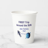 First trip around the sun planet astronaut birthda 紙コップ (裏面)