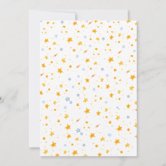 First Trip Around the Sun space Animals Birthday  招待状 (裏面)