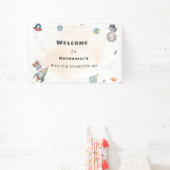 First Trip Around the Sun space animals Birthday  横断幕 (インサイチュ)