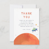 First Trip Around The Sun | Space Boy Birthday サンキューカード (正面)